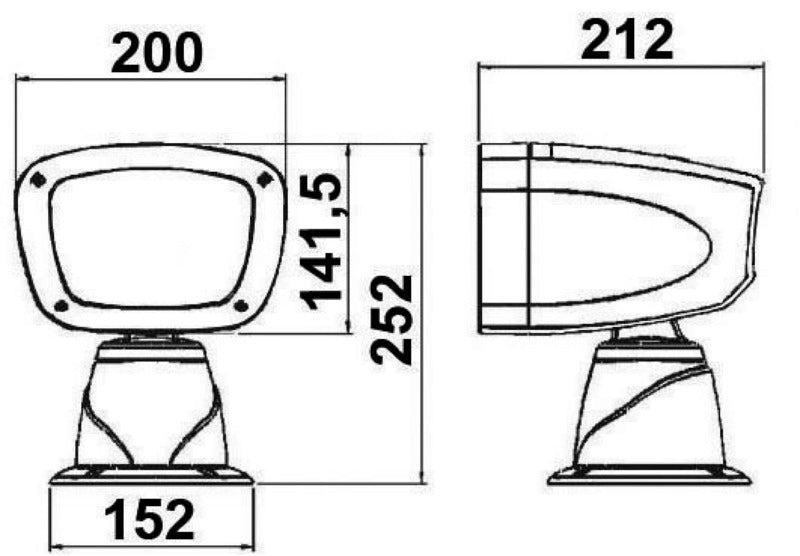 OSCULATI Faro elettrico led classic 12 Volt  54 Watt 6000 Lumen