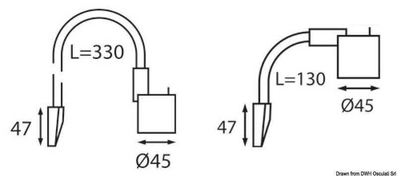 Luce Flessibile LED Batsystem Night Eye 330mm 12V - Faro Profondità Nautico