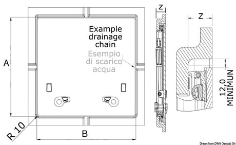 Lewmar Passo uomo Lewmar Flush Hatch 44