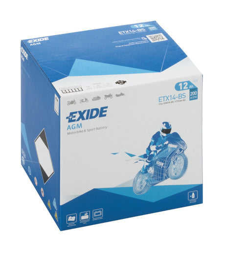 Exide Batteria 12V - Exide Bike AGM - 12 Ah - 200 A