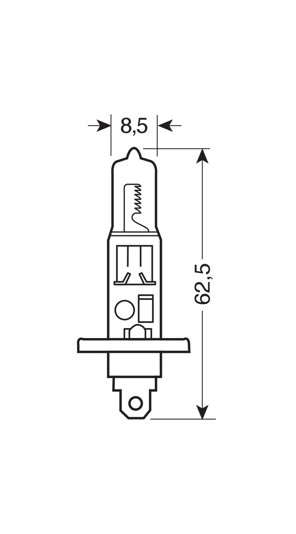Osram 12V Silverstar 2.0 - H1 - 55W - P14,5s - 1 pz - Blister