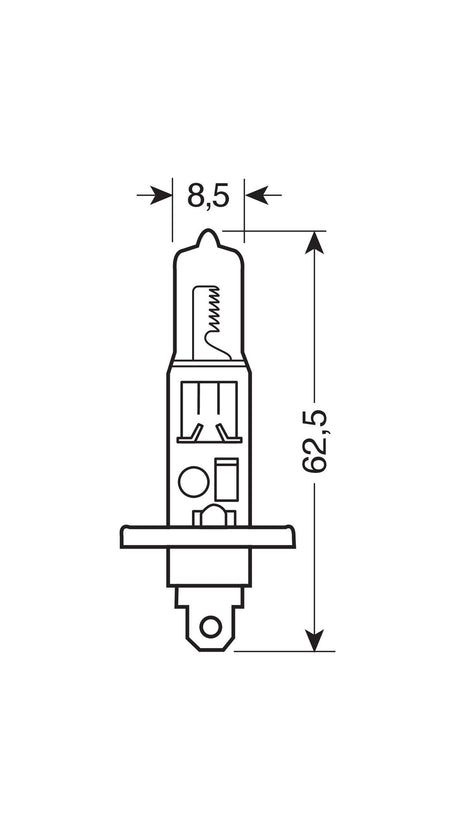 Osram 12V Silverstar 2.0 - H1 - 55W - P14,5s - 1 pz - Blister