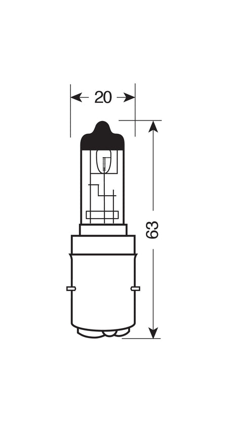 Lampa 12V Lampada alogena - S2 - 35/35W - BA20d - 1 pz - D/Blister 91500