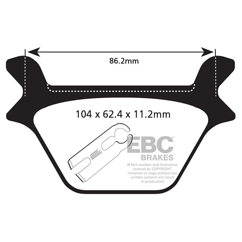 Ebc V brake pads Harley davidson 87-99 FA200V