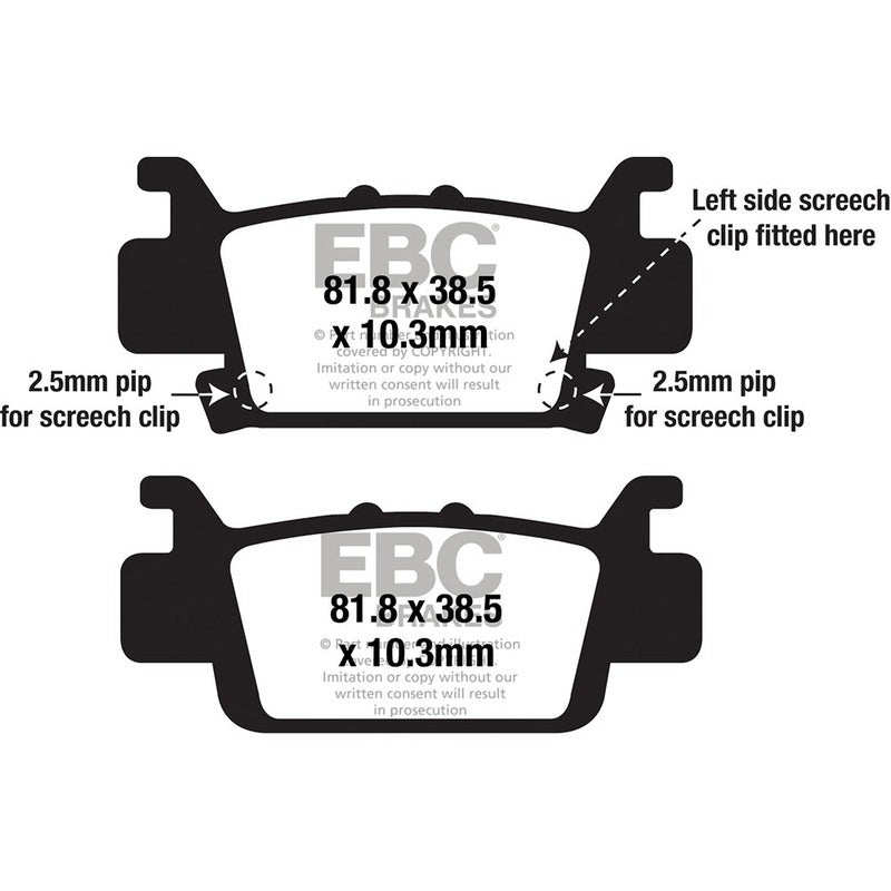 Ebc Brake Pads R Fa703R FA703R