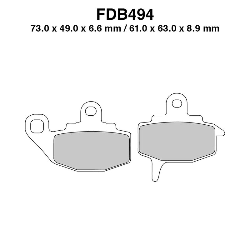 Ferodo Brake Pads Fdb494P FDB494P