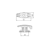 Schwarzer Stalltürstopper mit hohem Anschlag FER01L