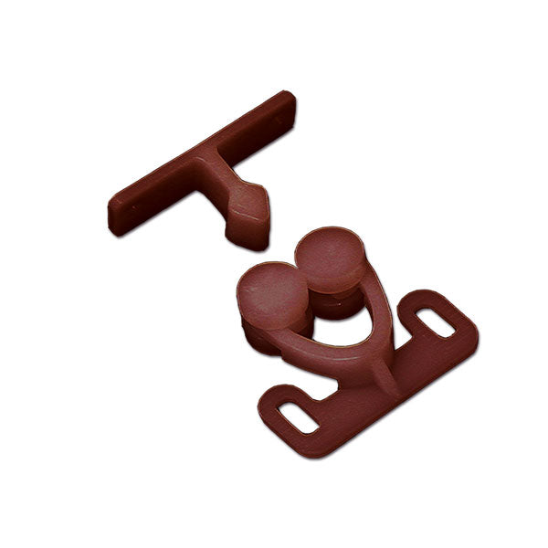 Brauner Türstopper mit 2 Rädern FER12M