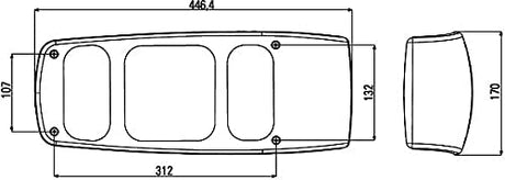 Hella Rücklicht rechts Caraluna I Wohnmobil und Überschlag 127