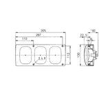 Fanale di ricambio Camper Modulo L562 a 3 funzioni FNL1313