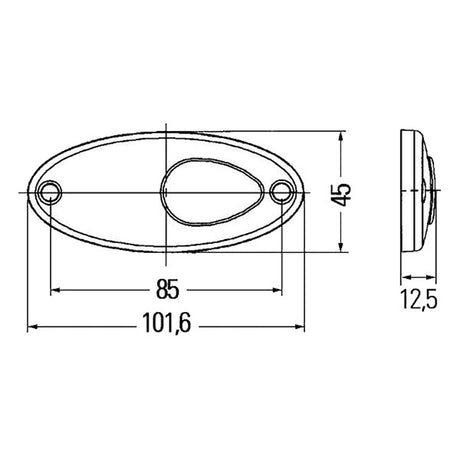 Hella Luce di ingombro Led anteriore bianca
