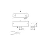 Transparente LED-Rückleuchte 65x16x6,5 FNL3312
