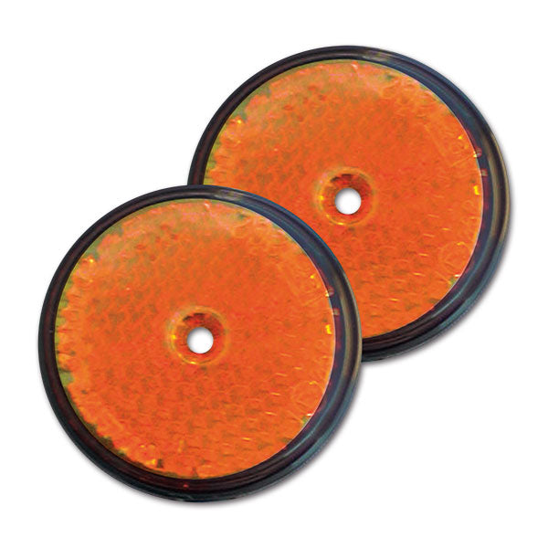 Catadiottro diametro 60 arancio con foro 8032793938422