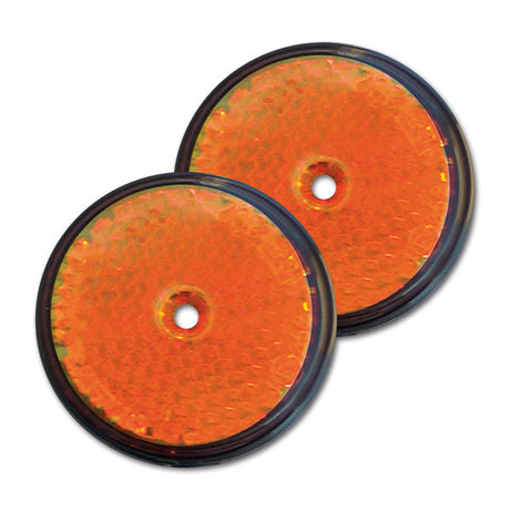 Catadiottro diametro 60 arancio con foro 8032793938422