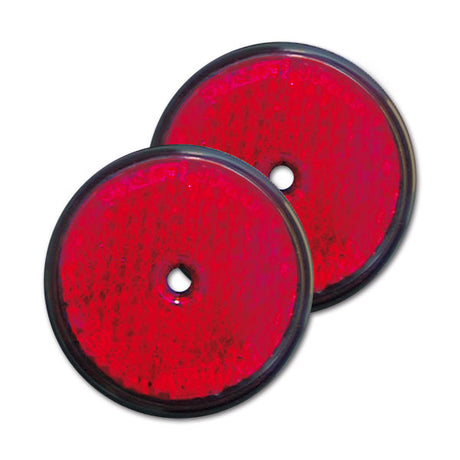 Catadiottro diametro 60 rosso con foro 8032793930167