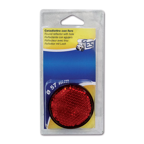 Reflector diámetro 60 pegatina roja - 2 piezas 8032793938576