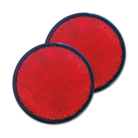 Catadiottro diametro 60 adesivo rosso -2pezzi 8032793938576