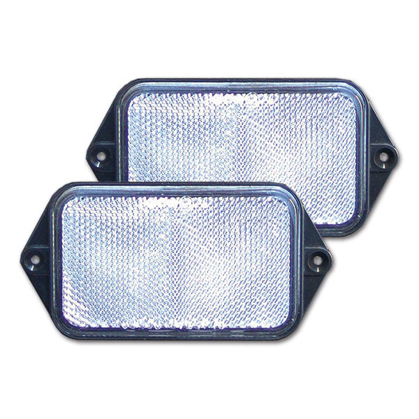 95x60 weißer Reflektor mit Schraubbefestigung 8032793931621