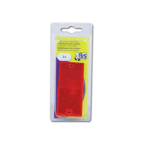 Catadiottro 90x40 mm con fori rosso 8032793931485 - AmerigoStore