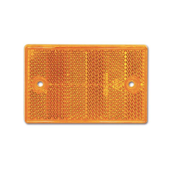 Reflector naranja 115 x 75 mm con agujeros FNL4211A