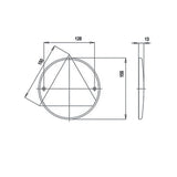 Reflector DR 110, diámetro 155 mm, con triángulo FNL4302