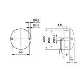 Luz de posición/freno LED FNL5382, 95 mm de diámetro