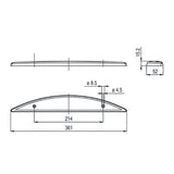 Terzo stop a LED mezzaluna rosso FNL8402