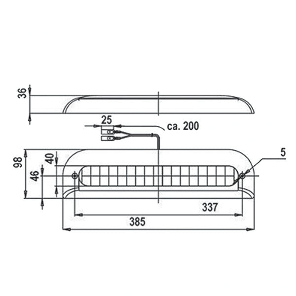 Terzo stop a LED con scocca ABS FNL8601