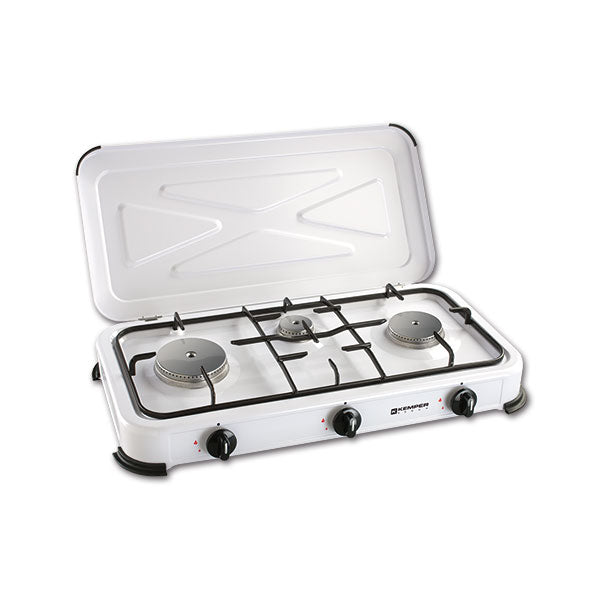 Estufa de camping de GLP esmaltada de 3 quemadores 8008004005962