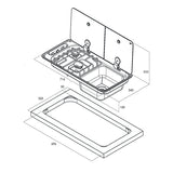 Piano Cottura Randi 2 fuochi con Lavello DX 8032793936787