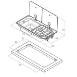 Randi 2 fuochi lavello sinistro elettrico 8032793936800