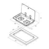 Piano Cottura 2 Fuochi Hoodiny 8032793936824