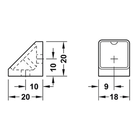 Fissamobile 2 fori marrone - blister 8032793933007
