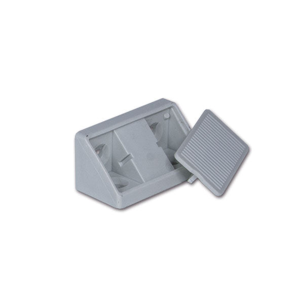 Fijador de muebles de 4 agujeros, gris FSM03G