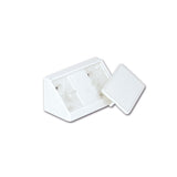 Fijación para muebles de 4 agujeros blanca FSM03