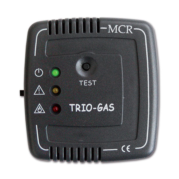 Detector de fugas de gas de panel gris trivalente TrioGas para autocaravanas y caravanas FUG103