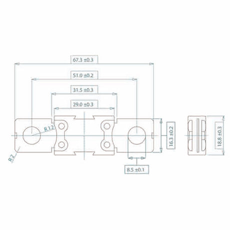 Megaval giallo da 100 Ampere FUS2510