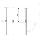 Gamba tavolo pieghevole Astro 1 GAM4001