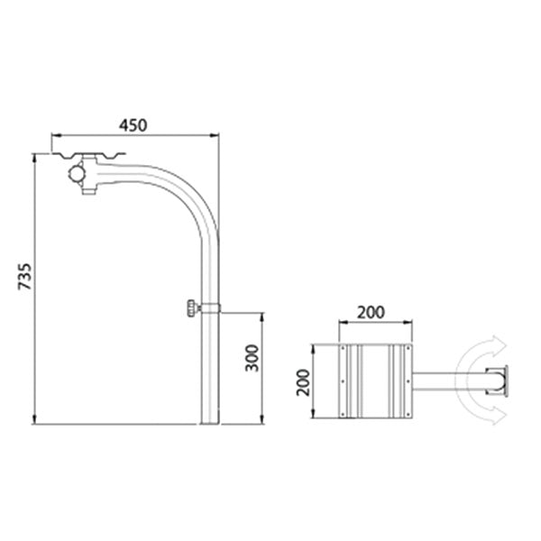 Gamba tavolo Corner 1 GAM4701