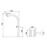 Gamba tavolo Corner 1 GAM4701