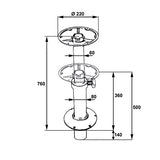 Nautisches Bein für GAMNAUT-Tisch