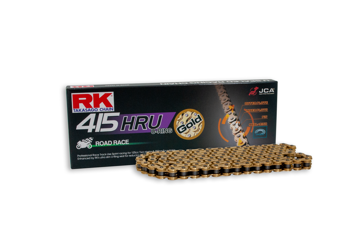 Rk Takasago Catena di Trasmissione GB415HRU-142 GOLD CL 142 maglie