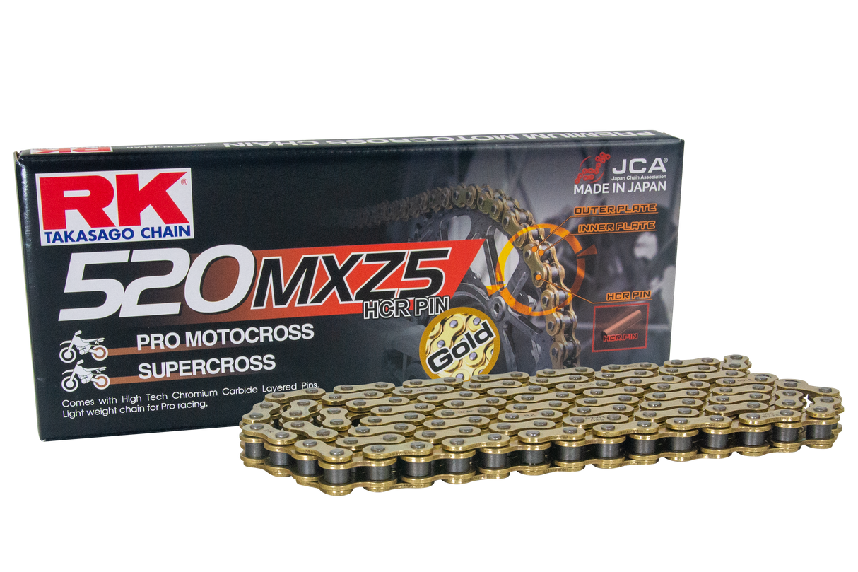 Rk Takasago Catena di Trasmissione 520MXZ5-120 CL GOLD 120 maglie