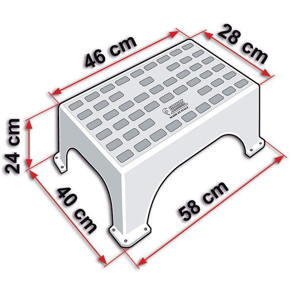 Fiamma Step Magnum Platinum Einstiegsstufe für Wohnmobile und Wohnwagen, 240 mm Höhe, 04630-01-
