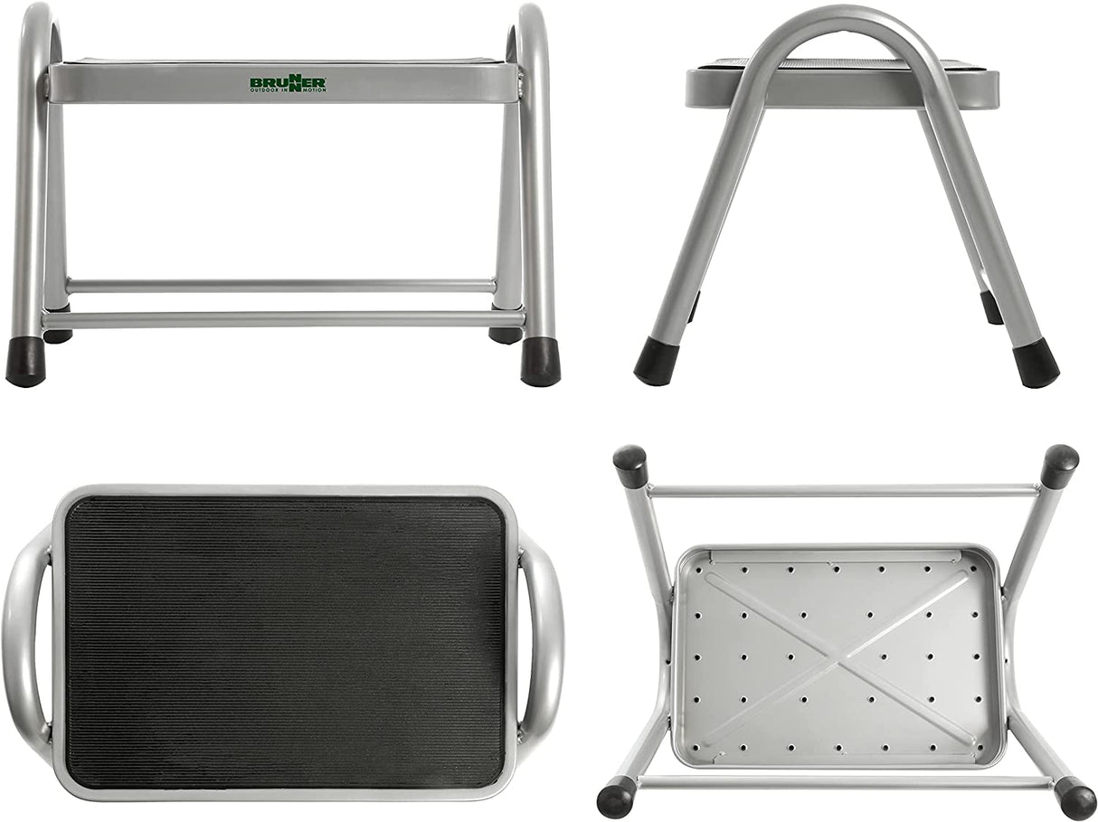 Brunner King Step Einstiegsstufe für Wohnmobile und Wohnwagen, Grau
