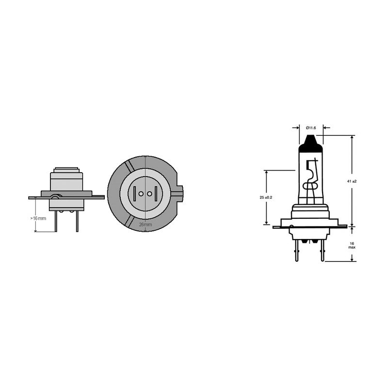 Riatec Lampada H7 12v 55W Alog.Px26D