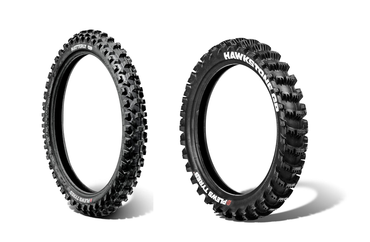 Par de neumáticos Plews Tires MATTERLY 70/100-17 - Mediano MX HAWKSTONE 90/100-14 - Suave MX