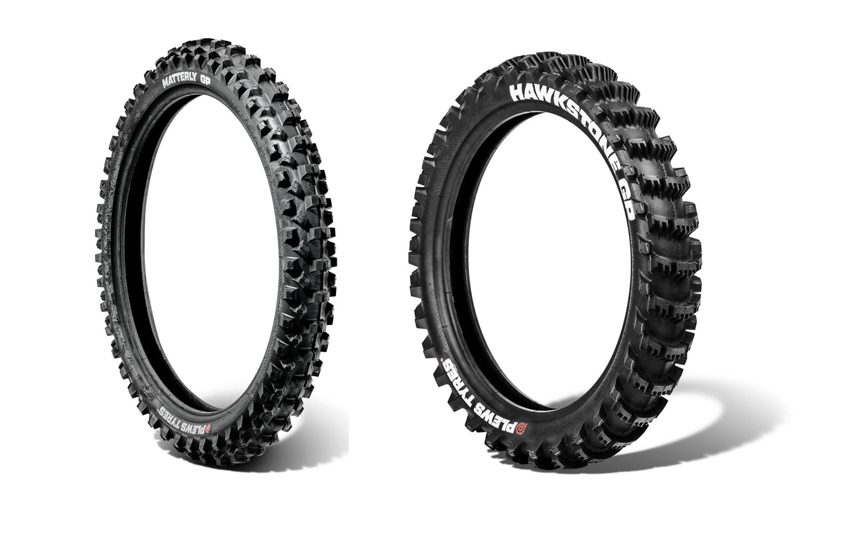 Plews Tyres Coppia Pneumatici MATTERLY 70/100-19 - Medium MX HAWKSTONE 90/100-16 - Soft MX