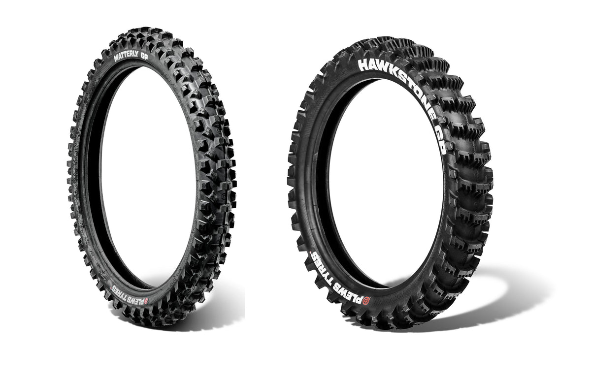 Par de neumáticos Plews Tires MATTERLY 70/100-19 - MX medio HAWKSTONE 90/100-16 - MX blando