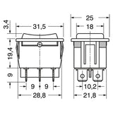 Interruptor bipolar 12 V 1-0-2 INT15
